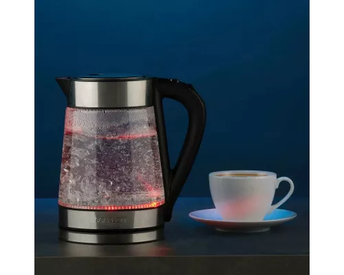 Чайник Scarlett SC-EK27G55 черный/серебристый
