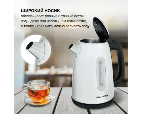 Чайник StarWind SKS3210 серебристый/черный сталь