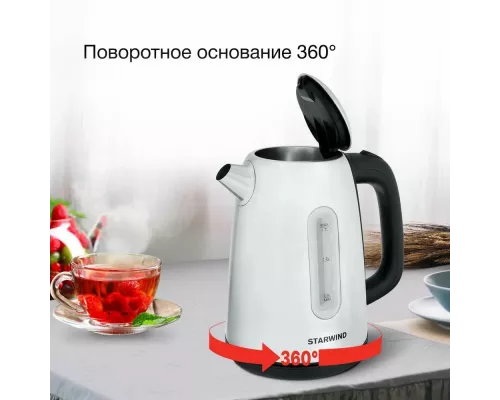 Чайник StarWind SKS3210 серебристый/черный сталь