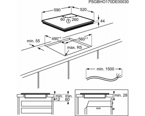 Варочная поверхность ELECTROLUX EIV63440BW