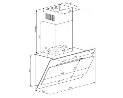 Вытяжка GRAUDE DH 60.0 WE