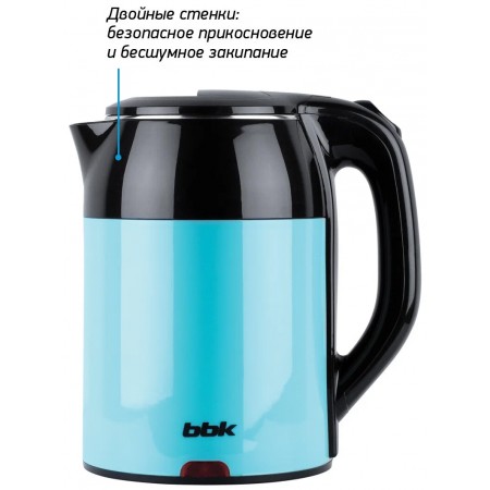 Чайник BBK EK1709P Черный/бирюзовый