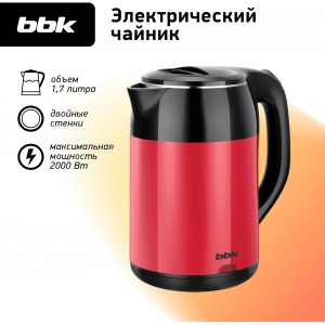 Чайник BBK EK1709P Черный/красный