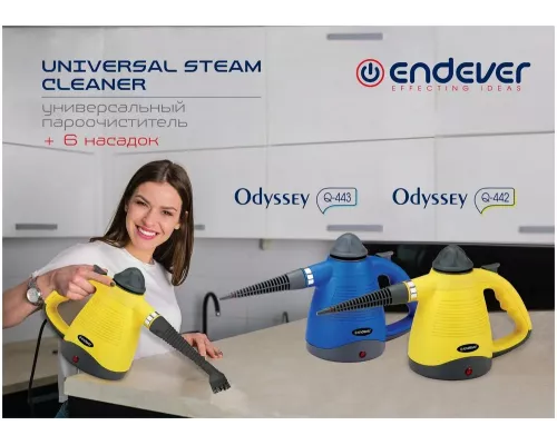 Отпариватель Endever Odyssey Q-443 черный/синий