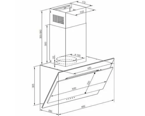 Вытяжка GRAUDE DH 60.0 WE