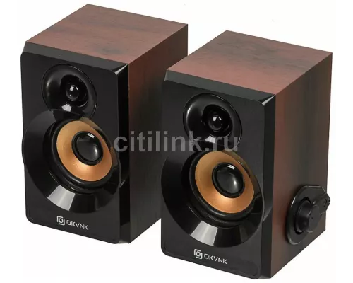 Акустическая система OKLICK OK-161 2.0 темное дерево