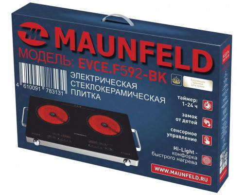 Плита настольная MAUNFELD EVCE.F592-BK черный 