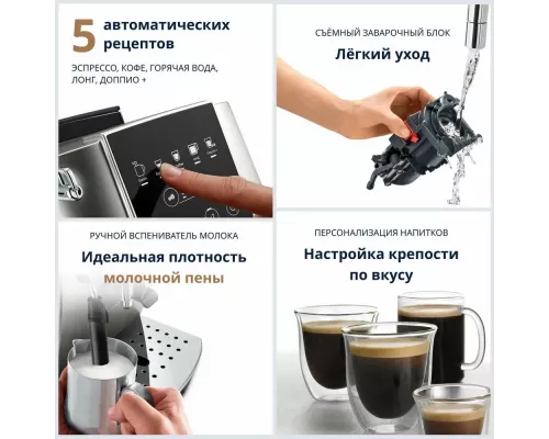 Кофемашина DeLonghi ECAM220.31.SB черный/серебристый