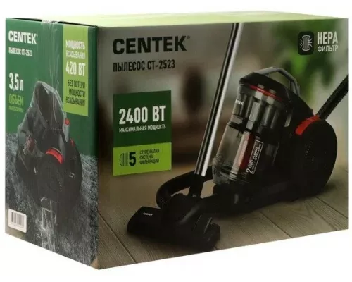 Пылесос Centek CT-2523 черный/красный