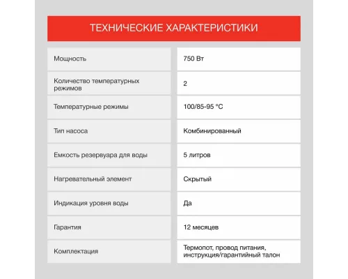 Термопот StarWind STP5181 черный/серебристый