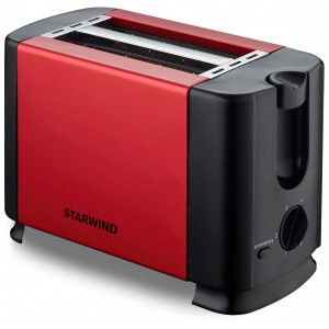 Тостер STARWIND ST1102 красный/черный