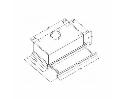 Встраиваемая вытяжка Evelux TEL 60 B