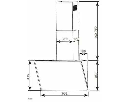 Вытяжка CENTEK CT-1829-60 WH