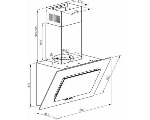 Вытяжка GRAUDE DHE 60.1 W белый