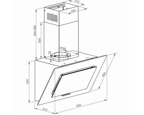 Вытяжка GRAUDE DHE 60.1 W белый