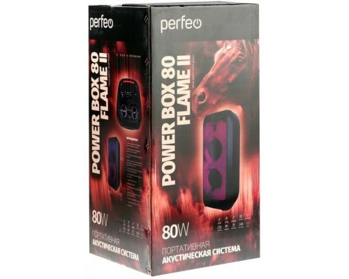 Портативная колонка Perfeo Power Box 80 Flame II Black