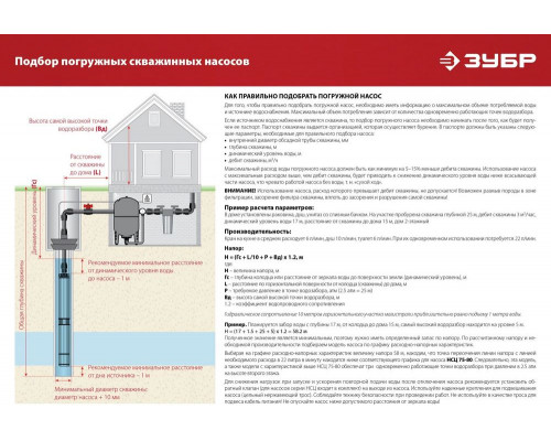 Насос скважинный Зубр НСВ-75-110 