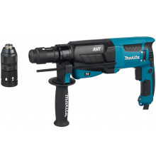 Перфоратор Makita HR2631FT {800Вт,3реж,2.7Дж,0-4600у\м,3.1кг,чем,подсветка,б\съемный патрон,АВТ}