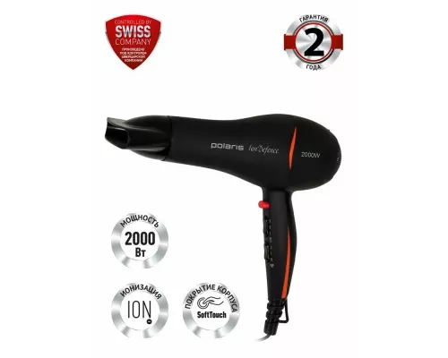 Фен Polaris PHD 2038Ti черный