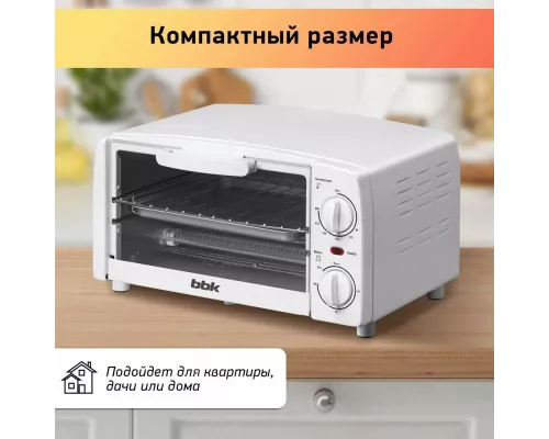 Мини-печь BBK OE0912M белый