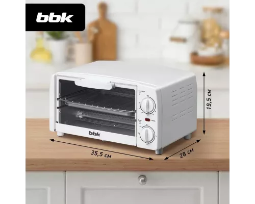 Мини-печь BBK OE0912M белый