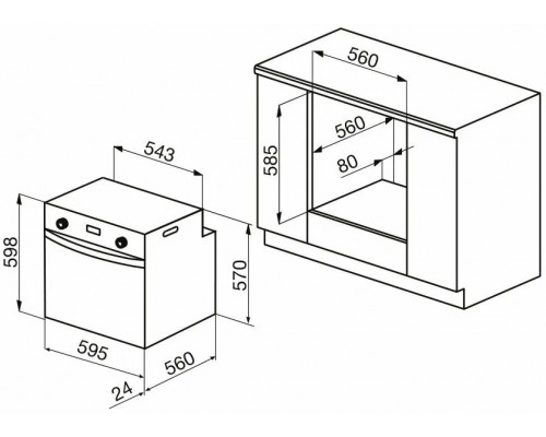 Духовой шкаф KORTING OKB 460 RN черный