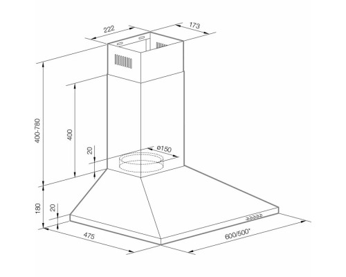 Вытяжка GRAUDE DHP 50.0 W Вытяжка GRAUDE DHP 50.0 W