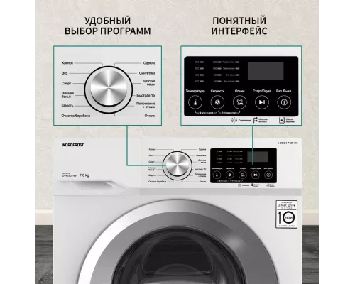 Стиральная машина NORDFROST i-DDQ4 7120 Ws