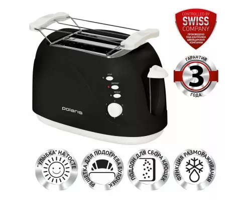 Тостер Polaris PET0702L черный
