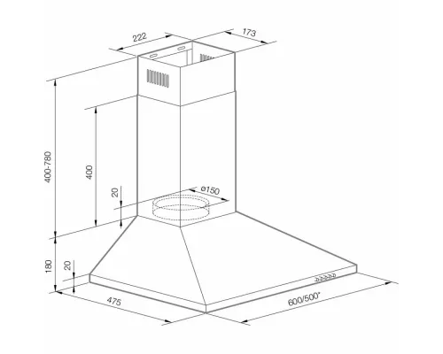 Вытяжка GRAUDE DHP 50.0 W