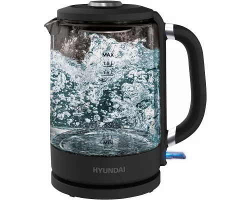 Чайник Hyundai HYK-G3402 серый/серебристый