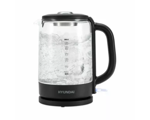 Чайник Hyundai HYK-G3402 серый/серебристый