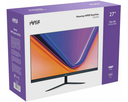 Монитор Hiper 27" EasyView FH2701A черный IPS LED 5ms 16:9 HDMI M/M матовая 250cd 178гр/178гр 1920x1080 D-Sub FHD 4кг