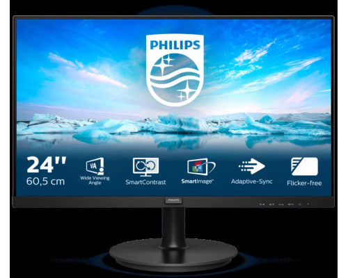 Монитор 23,8" Philips 242V8LA 1920x1080 75Гц VA LED 16:9 4ms D-Sub HDMI DP Mega Infinity DCR 3000:1 178/178 250cd Tilt Speakers Black