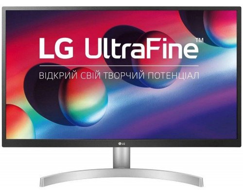 Монитор 27" LG 27UL500-W White IPS, 3840x2160, 5ms, 300 cd/m2, 1000:1 (Mega DCR), DP, HDMI*2, Headph.out, vesa