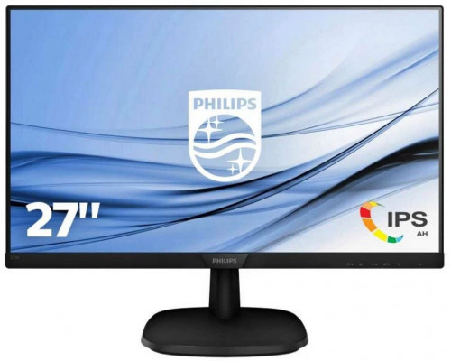 Монитор 27" Philips  273V7QDSB (00/01) черный IPS LED 5ms 16:9 DVI HDMI матовая 10000000:1 250cd 178гр/178гр 1920x1080 D-Sub FHD 5.1кг