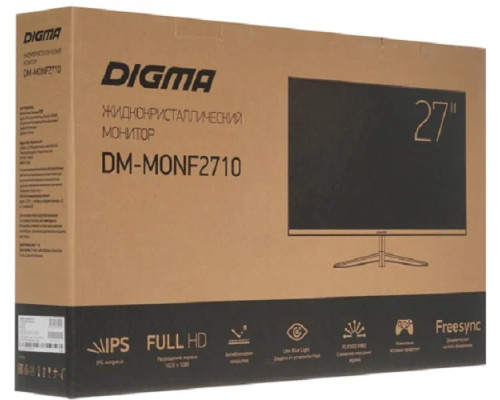 Монитор Digma 27" DM-MONB2703 темно-серый IPS LED 5ms 16:9 HDMI M/M матовая 1000:1 250cd 178гр/178гр 1920x1080 D-Sub DisplayPort FHD 3.2кг