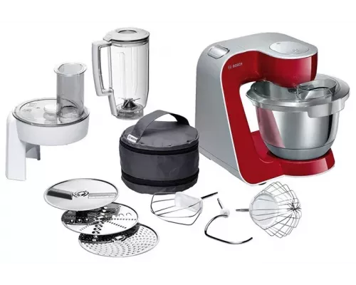 Кухонный комбайн Bosch MUM58720 красный/серебристый