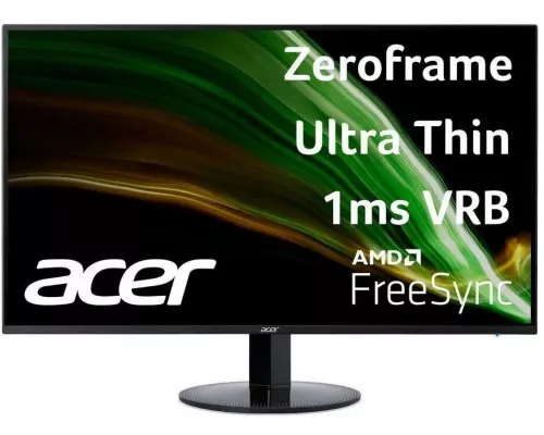 Монитор 23,8" Acer SA241YAbi   VA, 1920x1080, 16:9, 178°/178°, 75Hz, 1ms, 250cd, 1xVGA+ 1xHDMI(1.4),  FreeSync, ZeroFrame, UltraThin Black