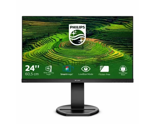 МОНИТОР 23.8" Philips 241B8QJEB/00 Black с поворотом экрана (IPS, 1920x1080, 5 ms, 178°/178°, 250 cd/m, 50M:1, +DVI)
