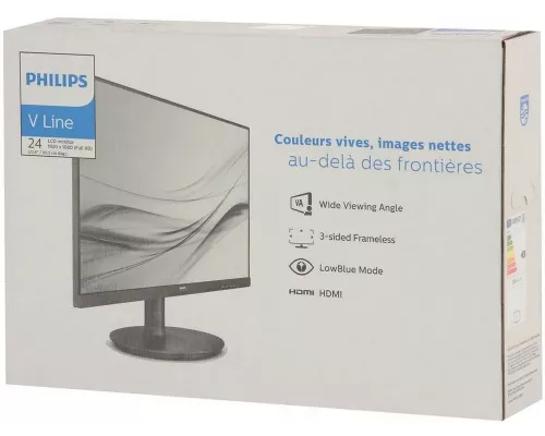 Монитор 23.8" Philips 241V8L/00(01) Black (VA, 1920x1080, 75Hz, 4 ms, 178°/178°, 250 cd/m, 3000:1, +HDMI)