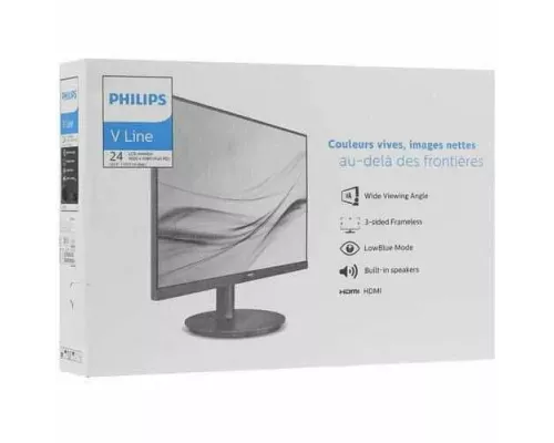 Монитор 23,8" Philips 242V8LA 1920x1080 75Гц VA LED 16:9 4ms D-Sub HDMI DP Mega Infinity DCR 3000:1 178/178 250cd Tilt Speakers Black