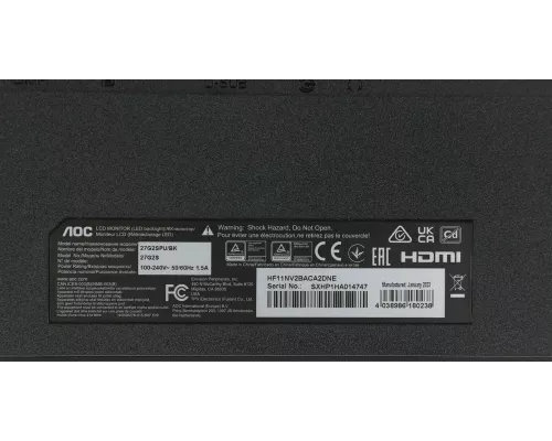 Монитор 27" AOC 27G2SPU