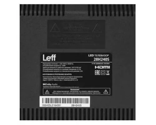 Телевизор LEFF 28H240S черный