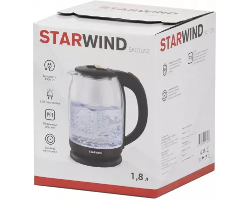 Чайник StarWind SKG1052 коричневый/бронзовый стекло