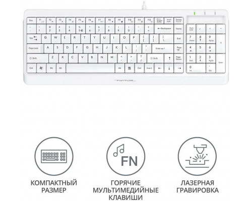 Клавиатура A4Tech Fstyler FK15 белый USB