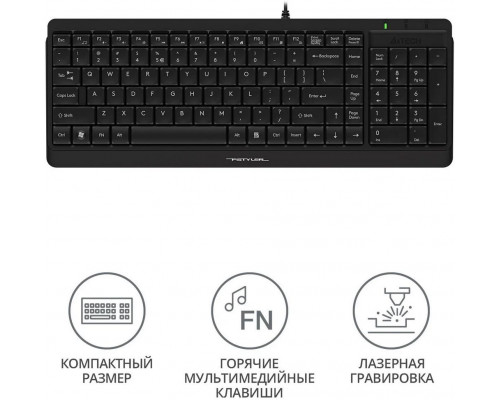 Клавиатура A4Tech Fstyler FK15 черный USB