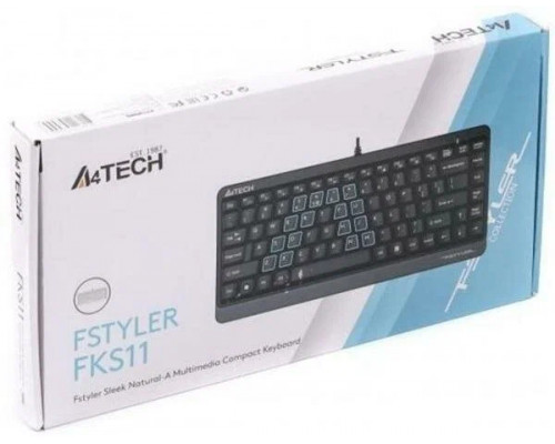 Клавиатура A4Tech Fstyler FKS11 черный/серый USB