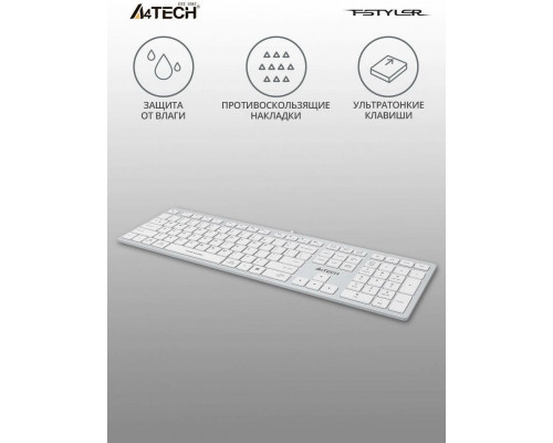 Клавиатура A4Tech Fstyler FX50 белый USB slim Multimedia