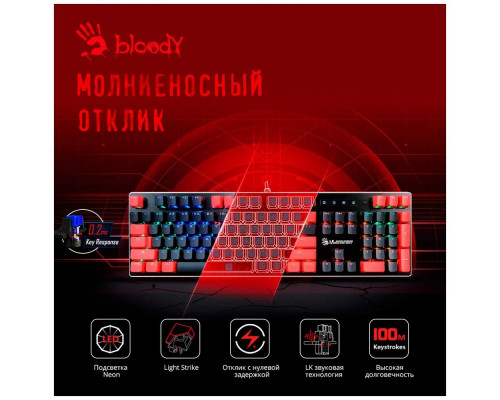 Клавиатура A4Tech Bloody B820N механическая черный/красный USB for gamer LED Клавиатура A4Tech Bloody B820N механическая черный/красный USB for gamer LED